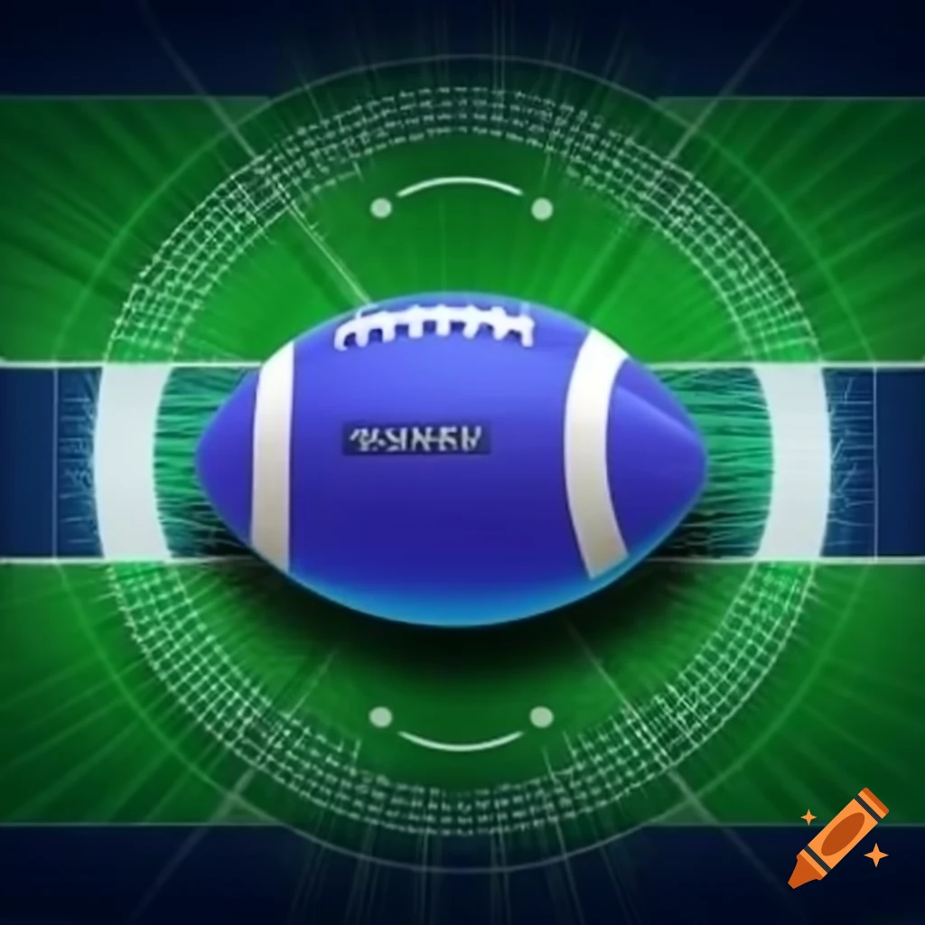 Digital art representing Information Technology Security and American football