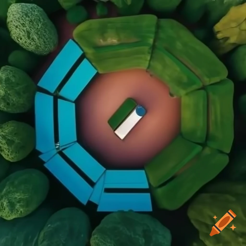 Top view of a unique bench design