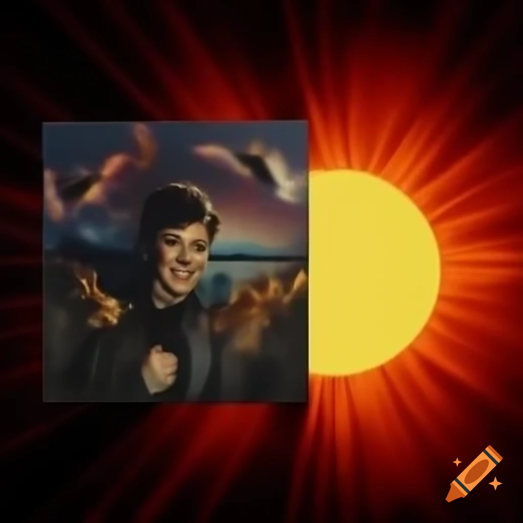 David Bowie inspired hip hop album cover featuring a sun and spirit in a love stardust theme