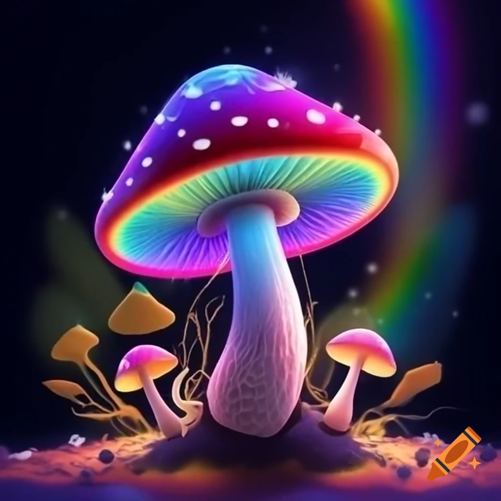 Pandas And Mushrooms In A Psychedelic Landscape Of Swirling Colors And pandas-and-mushrooms-in-a-psychedelic-landscape-of-swirling-colors-and