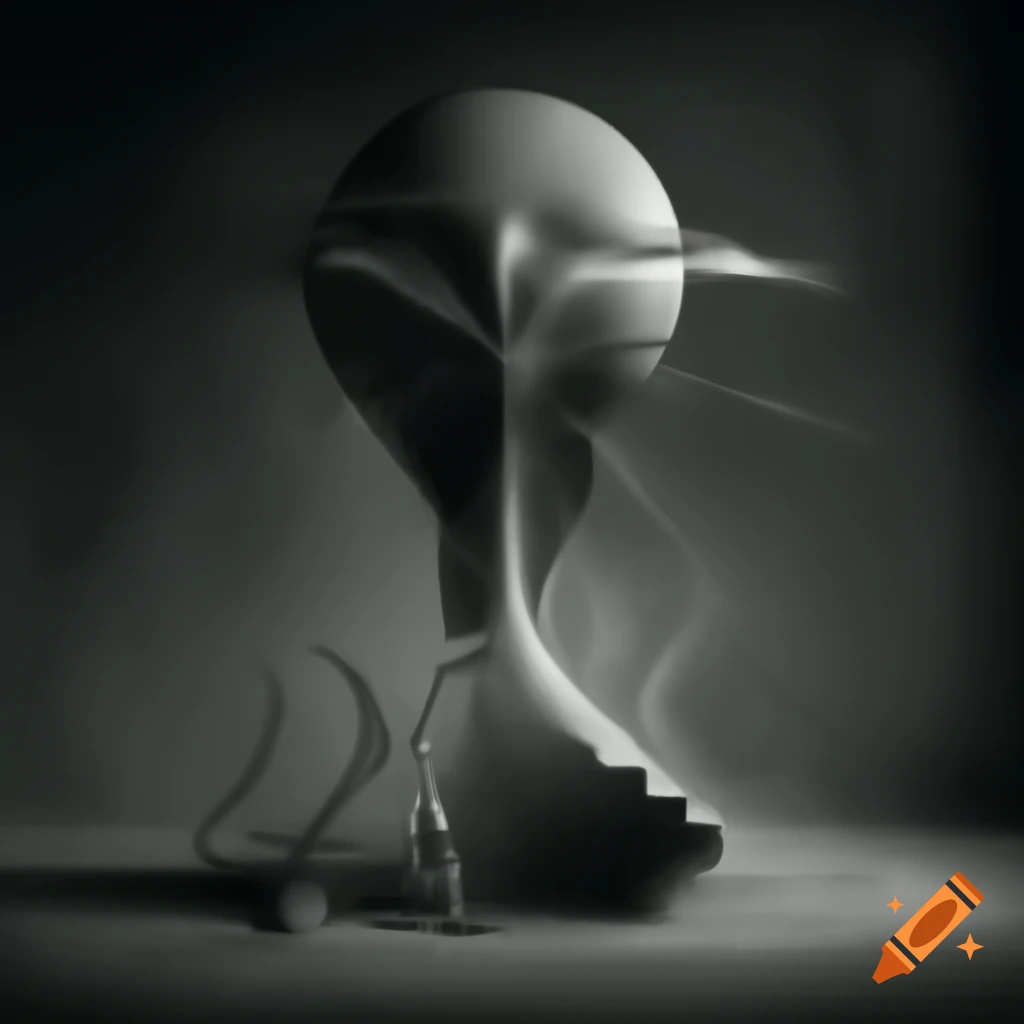Surrealist monochrome artwork