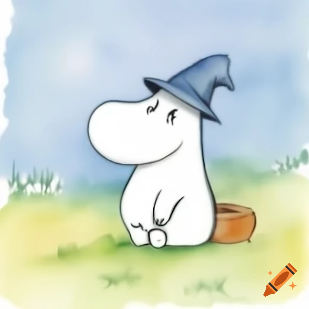 Illustration of an Ottoman-themed Moomin character