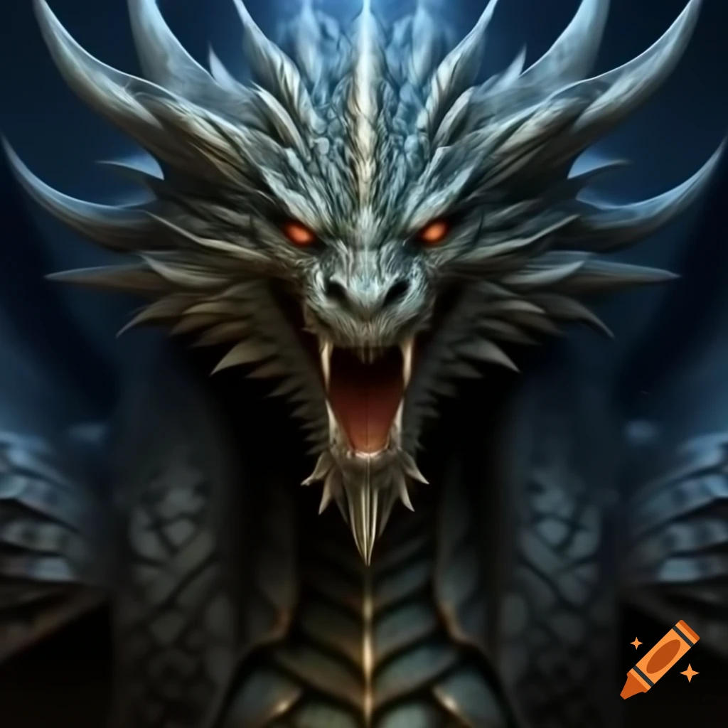 Brave dragon illustration