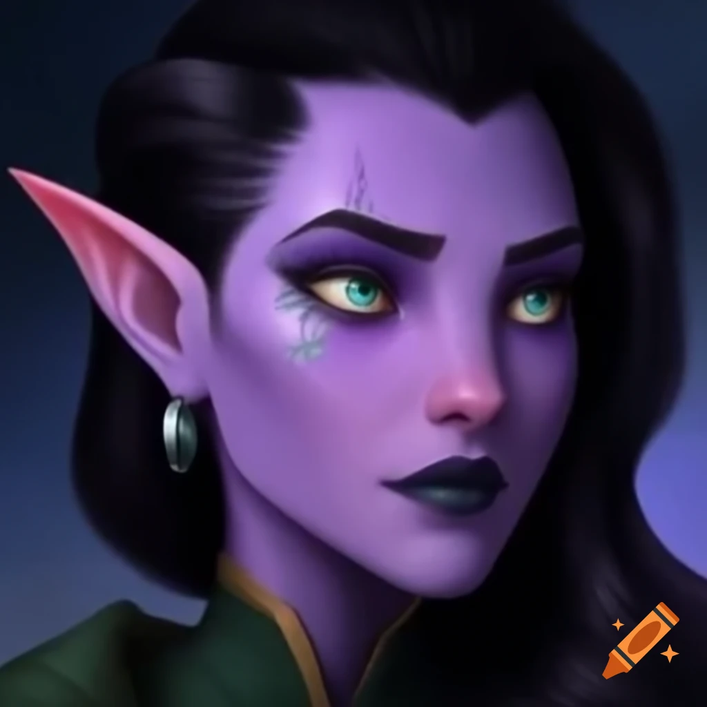 Elderly Female Halfling Rogue With Long Curled Brown Hair And Rugged 