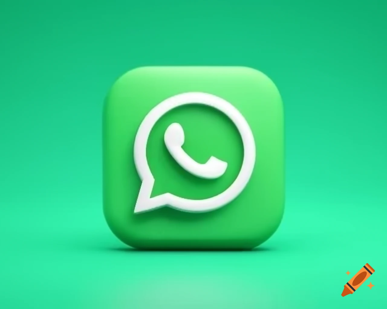 Whatsapp icon on clean background on craiyon