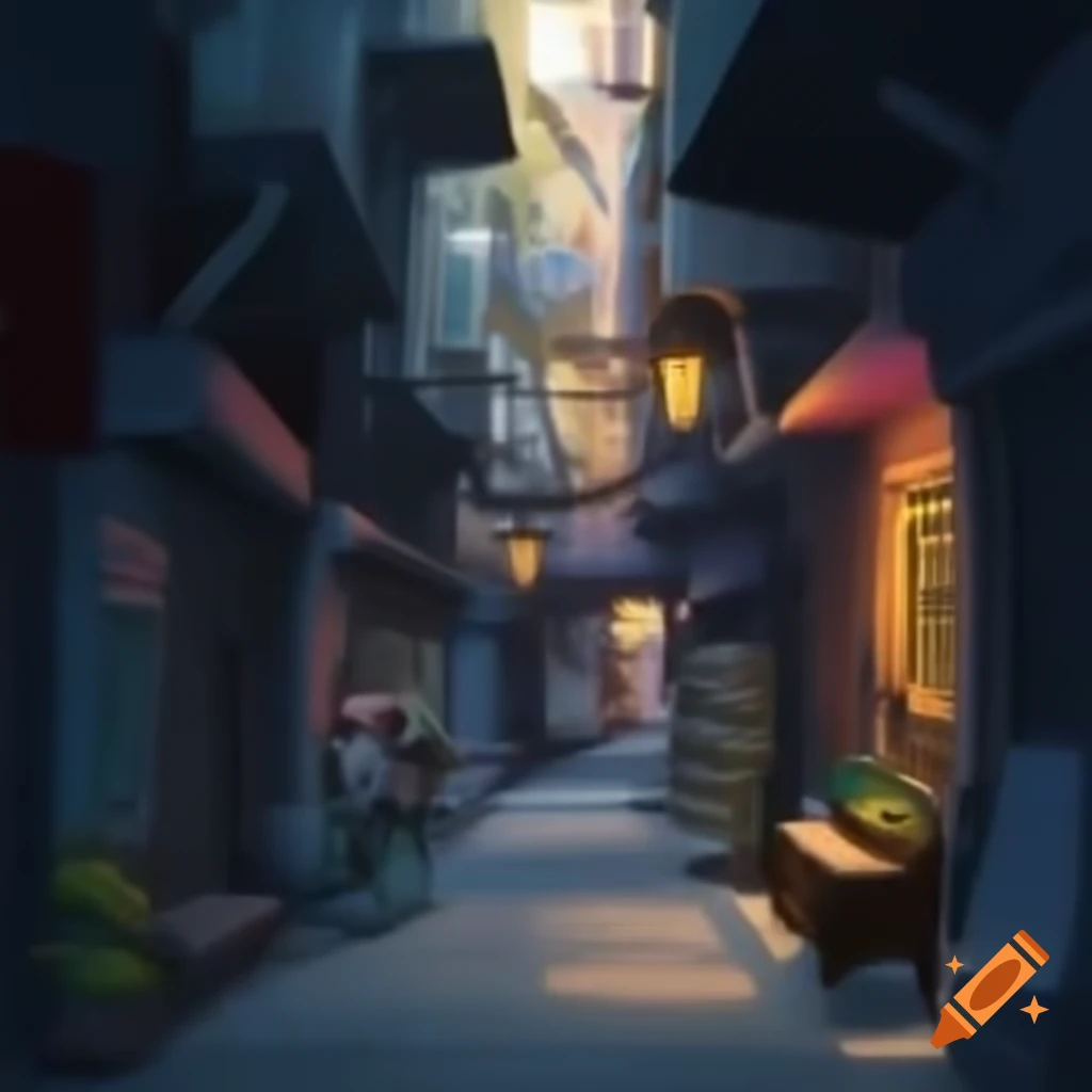Oracle Kat alley, a visually intriguing urban scene
