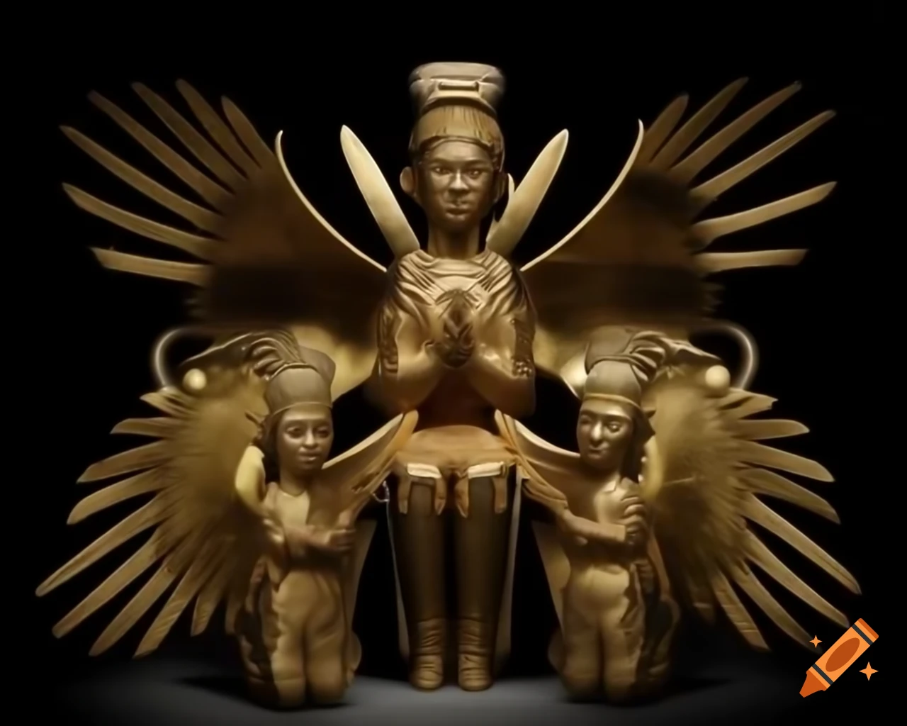 Intricate design of the Ark of the Covenant, detailed craftsmanship and acacia wood