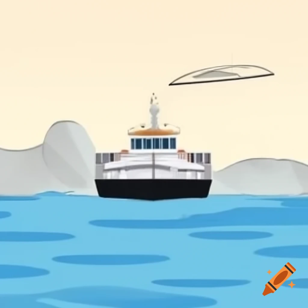 Informative poster about a ferry service