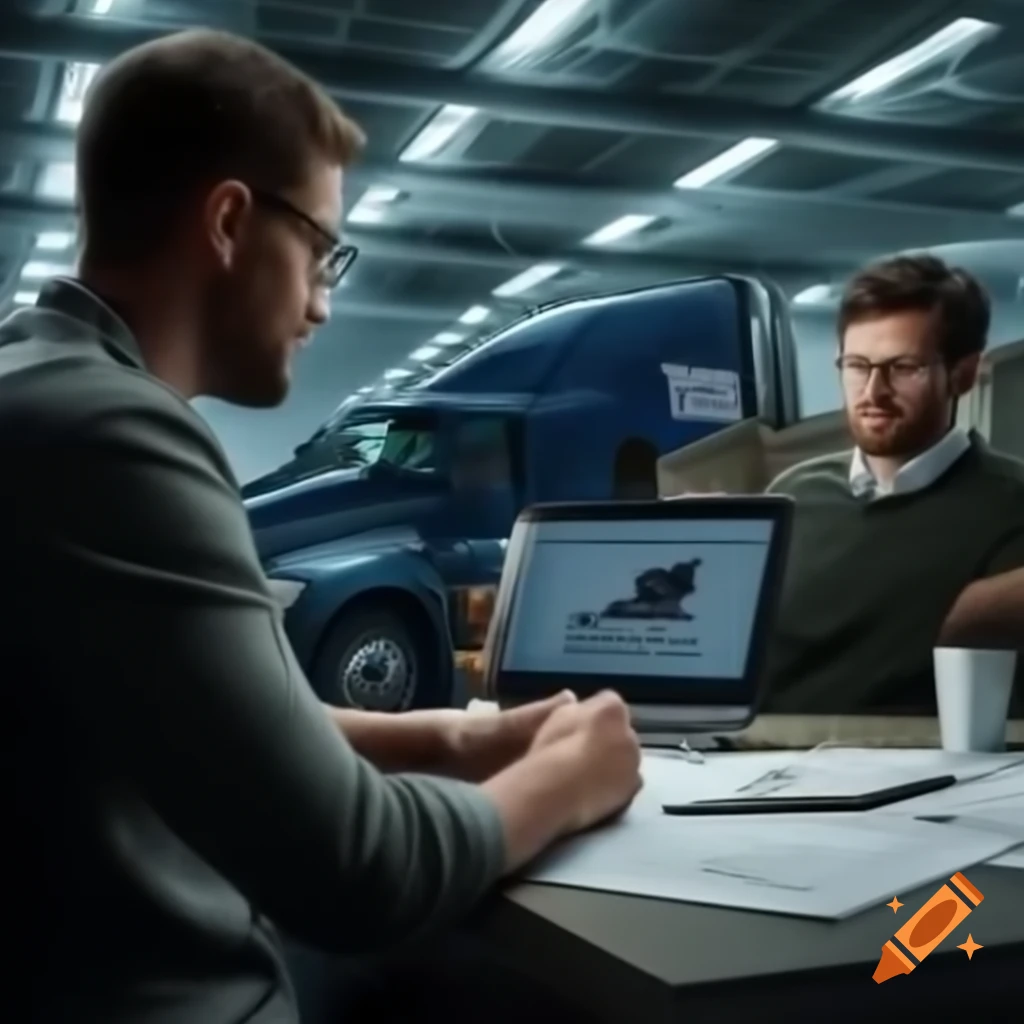 Professional man writing an essay at table in trucking company office named Total Freight Logistics LLC