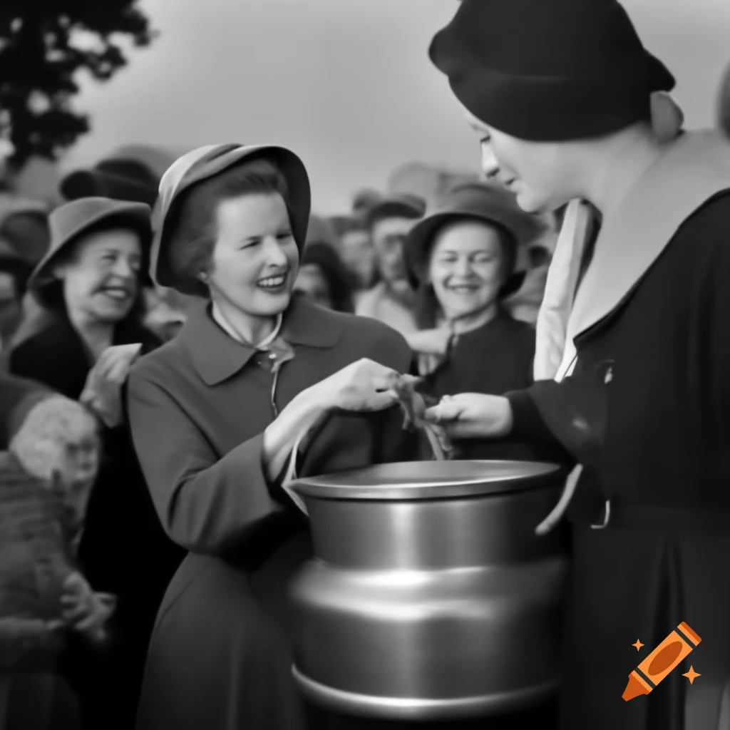 Margaret Lockwood receiving homemade jam from fan in 1940s England