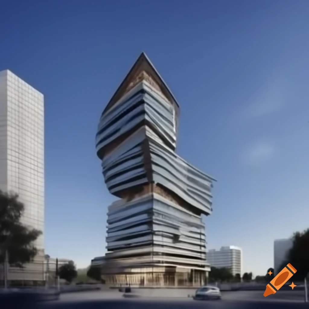 Artistic representation of a conceptual building made of joy and happiness