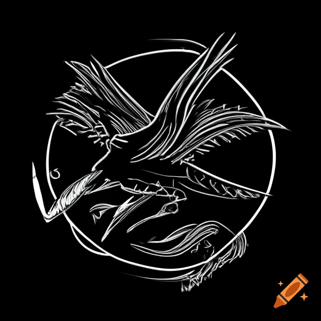 Black And White Ink Drawing Of Raven With Neapolitan Margherita Pizza black-and-white-ink-drawing-of-raven-with-neapolitan-margherita-pizza