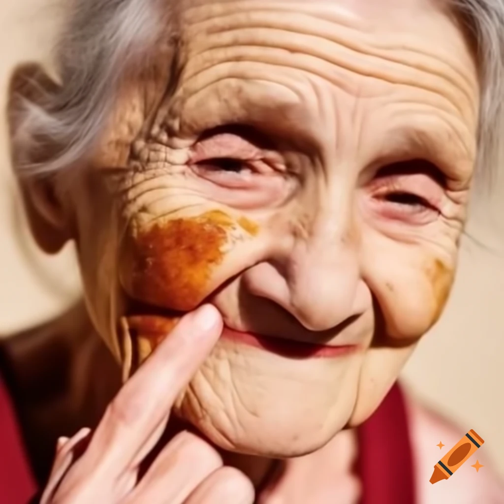 Young and old person applying herbal paste on face