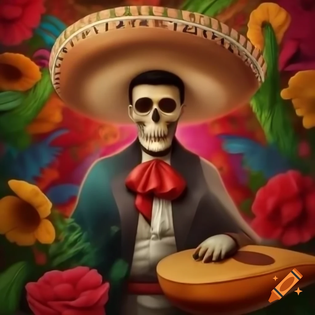 Mexican revolutionary figure in traditional attire