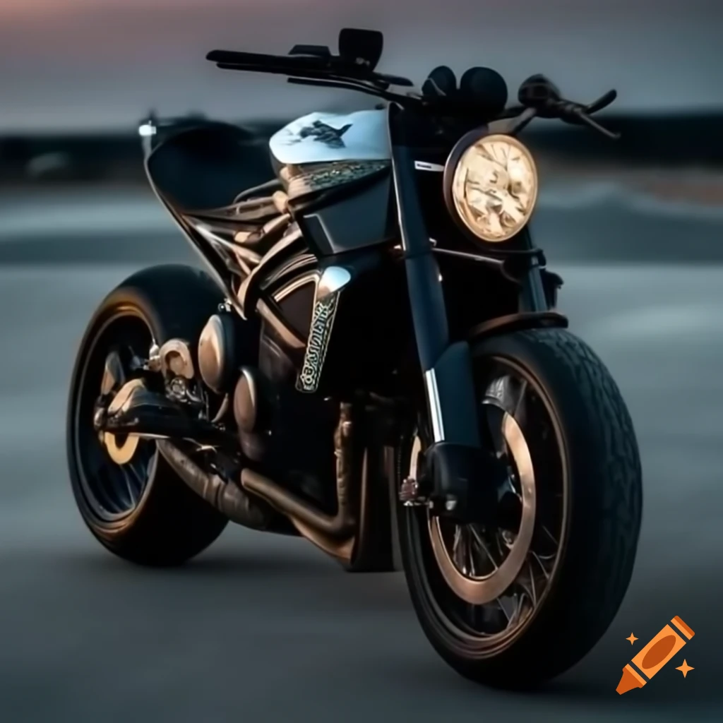 View of motorcycle from the edge