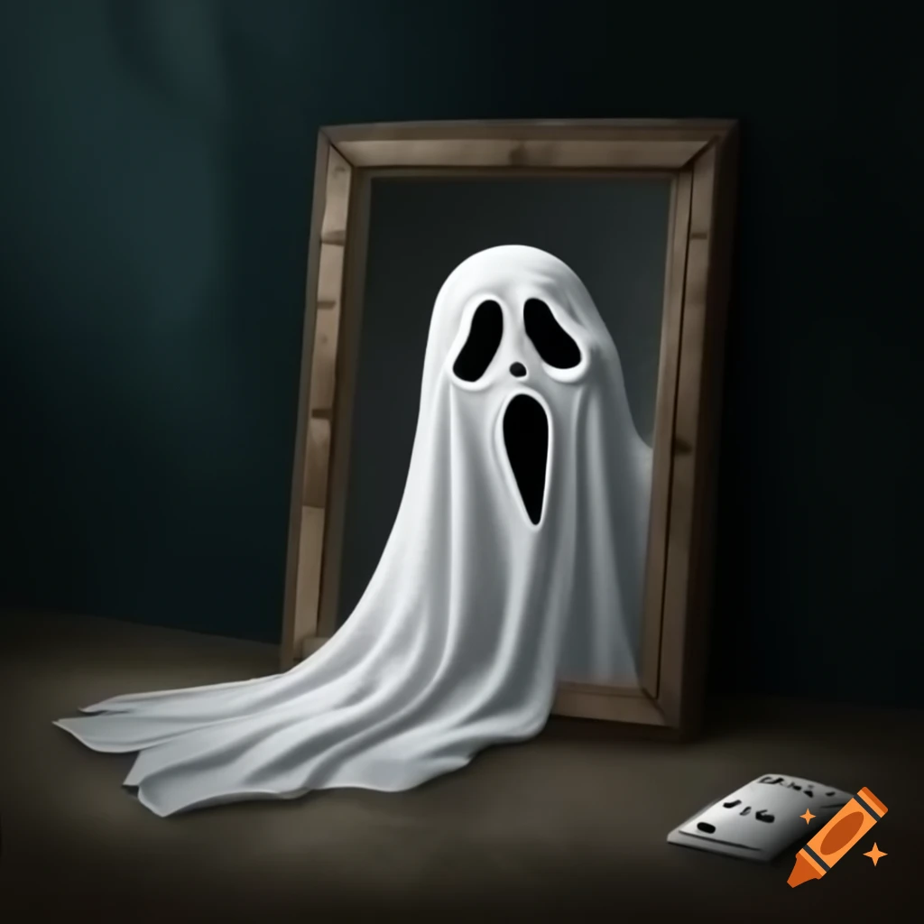 Ghost reflection in a mirror