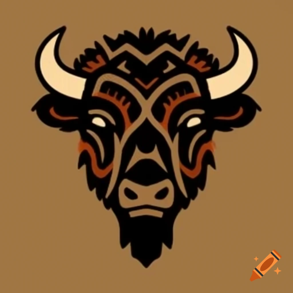 Tribal design featuring bison