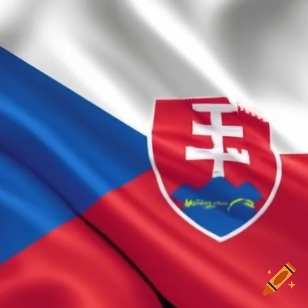 Combination of czechia and slovakia flags on craiyon