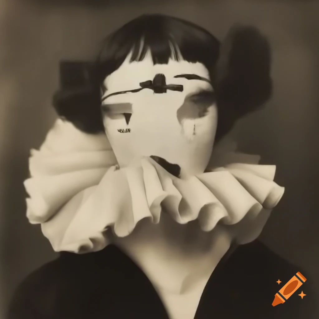 Surrealist artwork in black, white, grey, and sepia