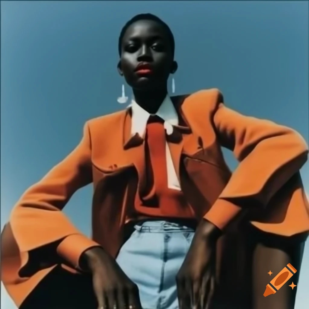 90s chic fashion with surreal elements