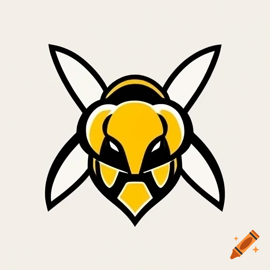 High detail bumblebee hockey logo