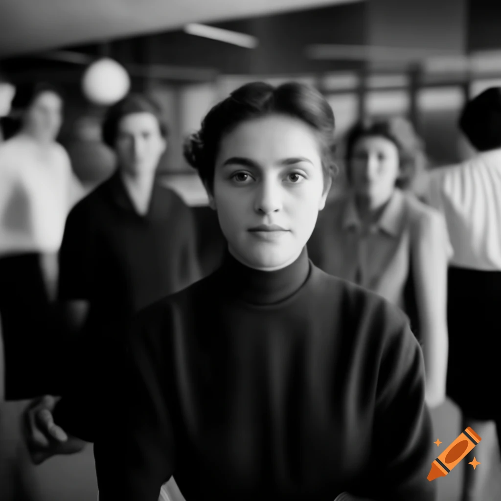 Modern office scene with diverse employees including a young italian ...