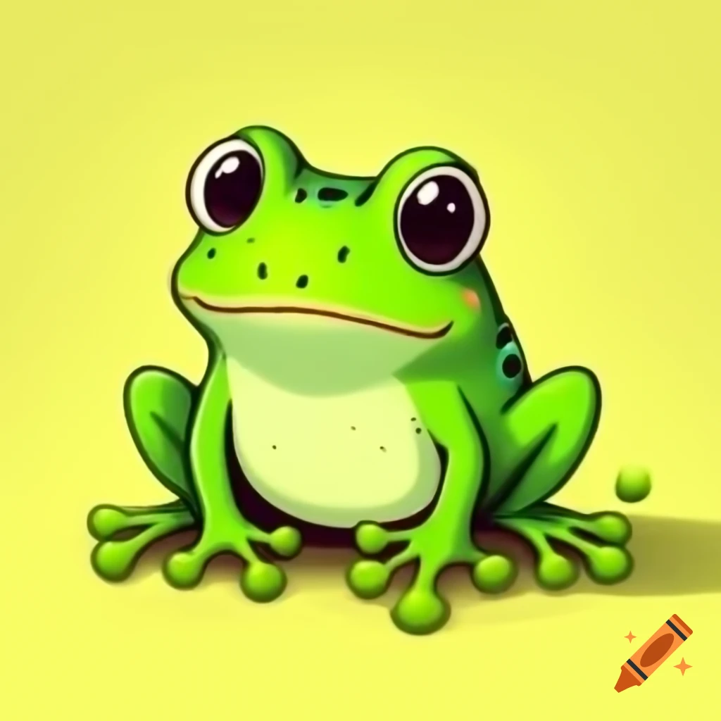 Cartoonish frog illustration