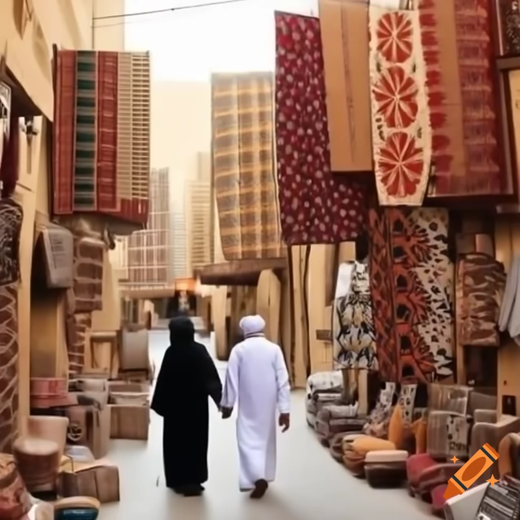 Traditional shopping scene in Oman showcasing local culture