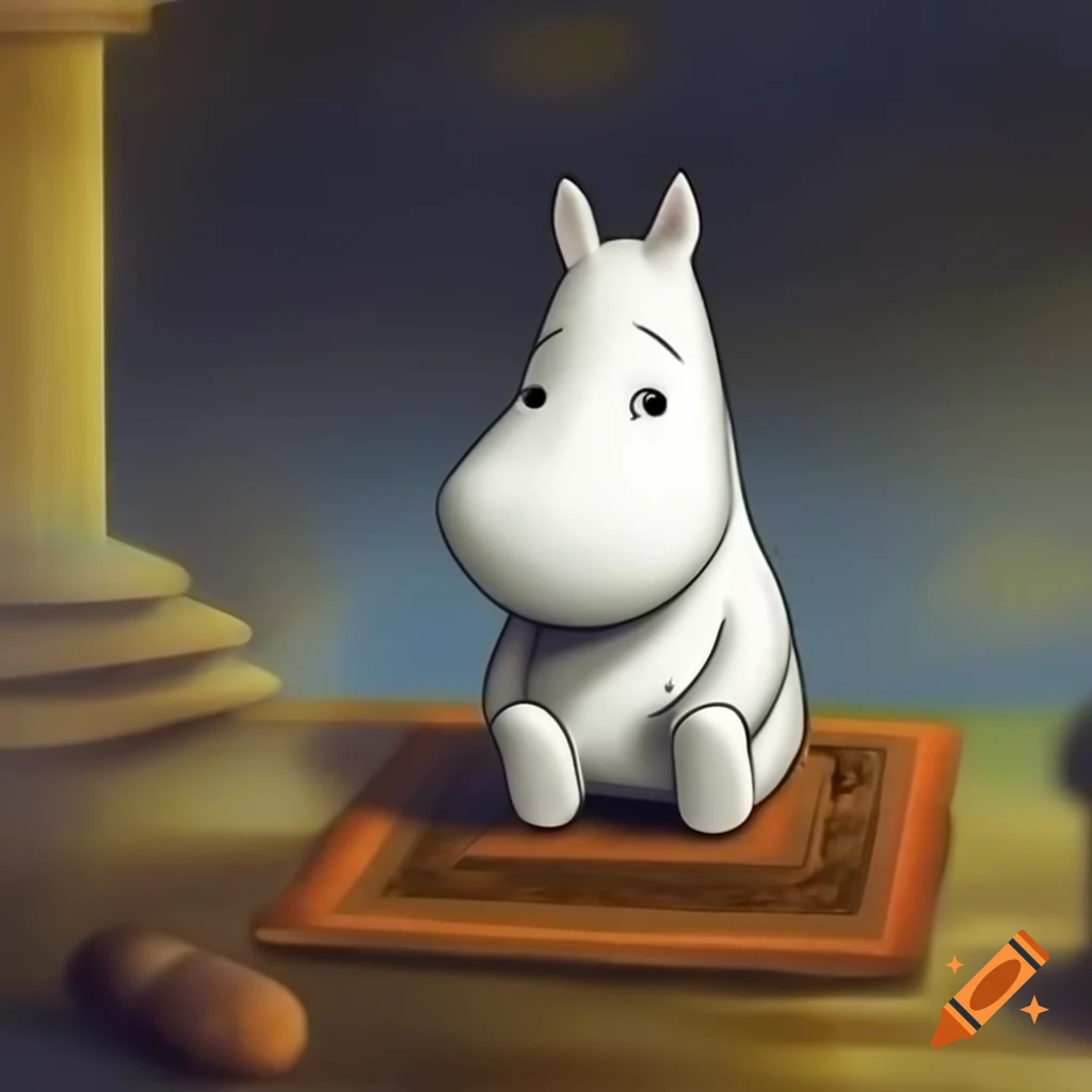 Illustration of an Ottoman-themed Moomin character