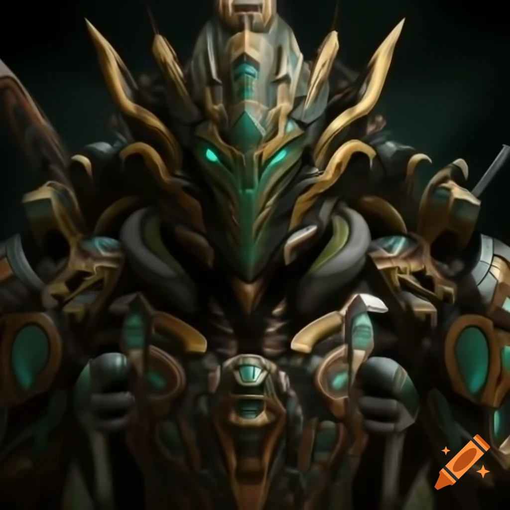 Mayan-themed Warframe character inspired by Grendel, featuring cultural elements and fierce design