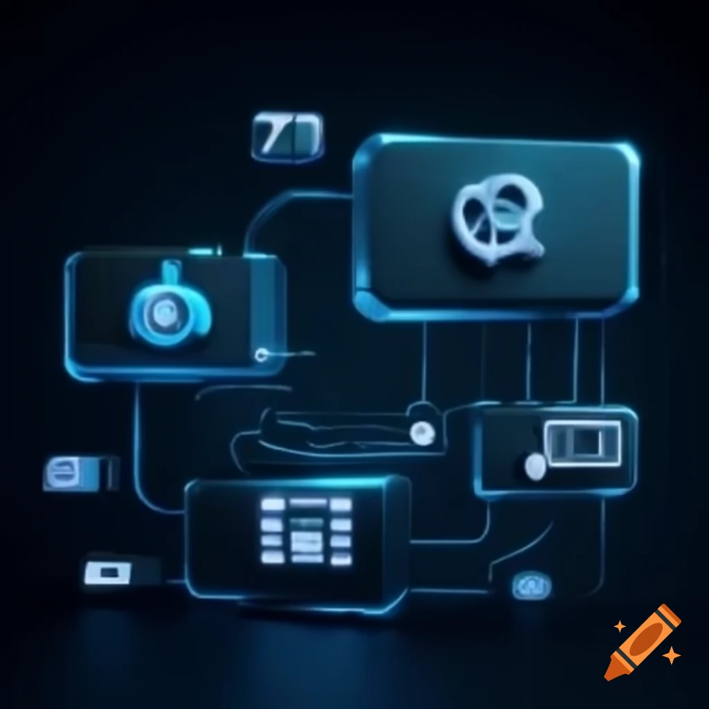 Modern sci-fi design concept for web development