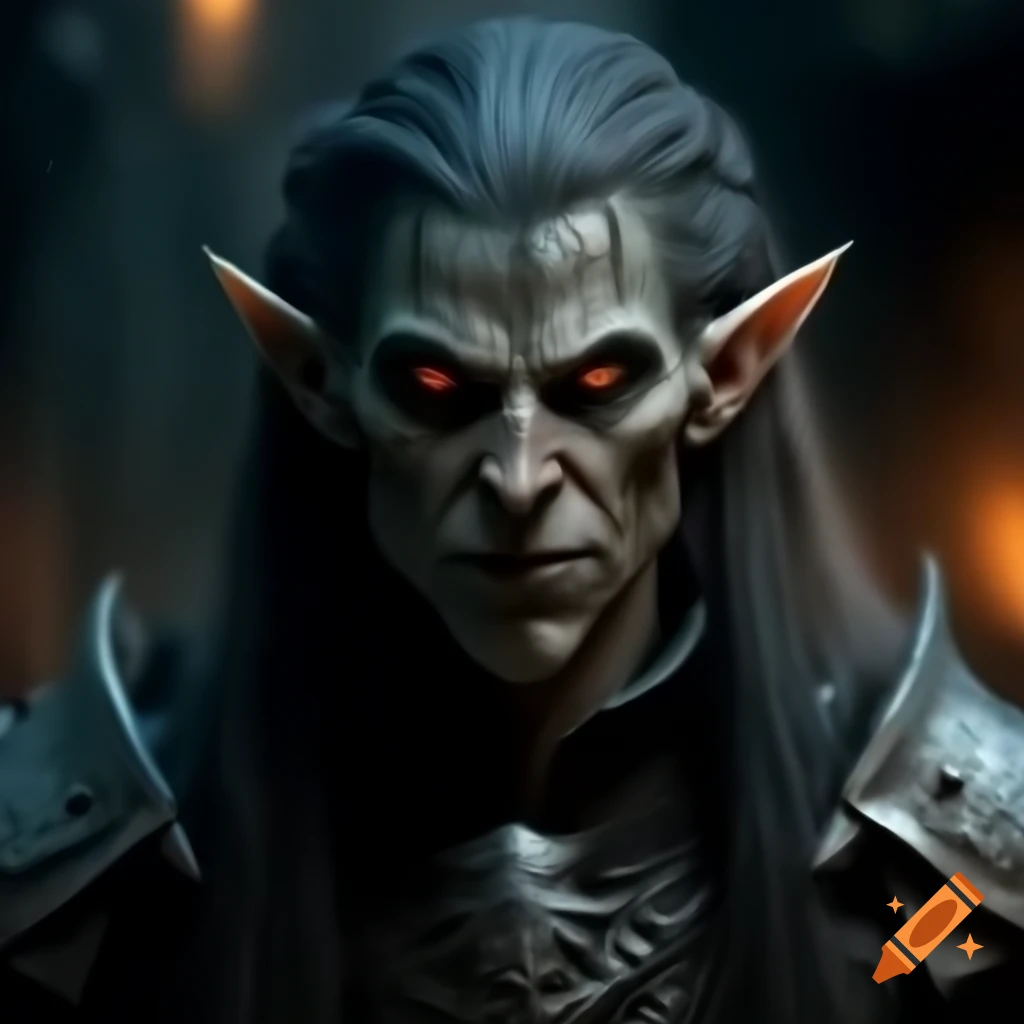 Dark elf necromancer character