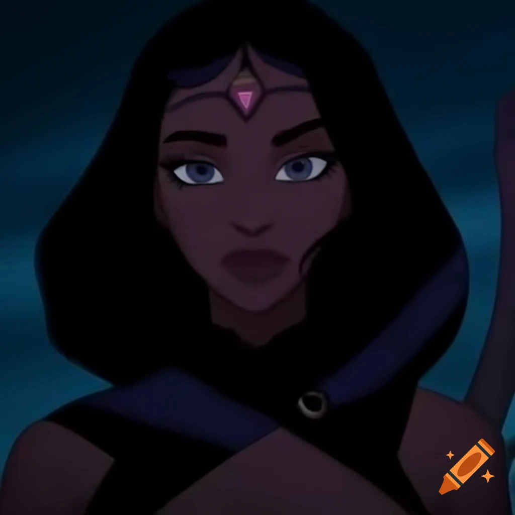 Black warrior princess in heroic stance