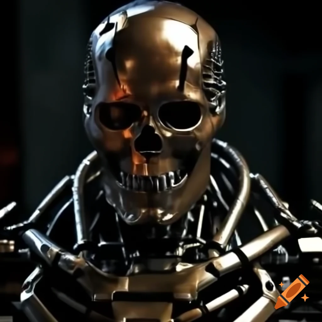 Terminator endoskeleton design by Syd Mead