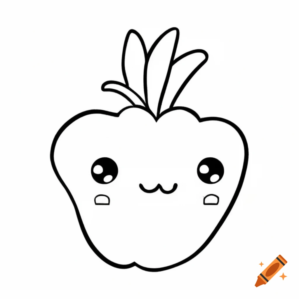 Kawaii themed coloring page featuring cute characters and designs on