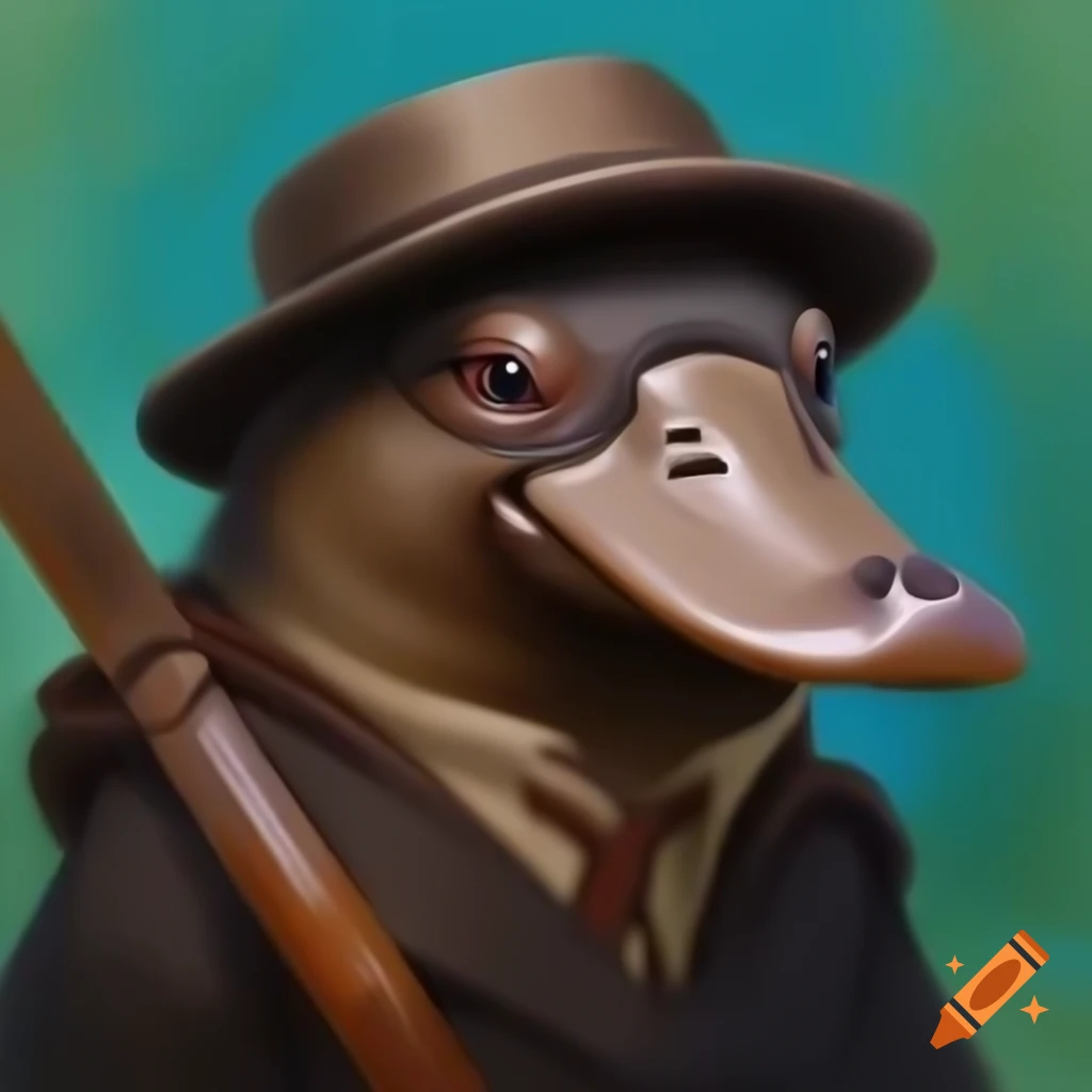 Platypus emblem design for social media