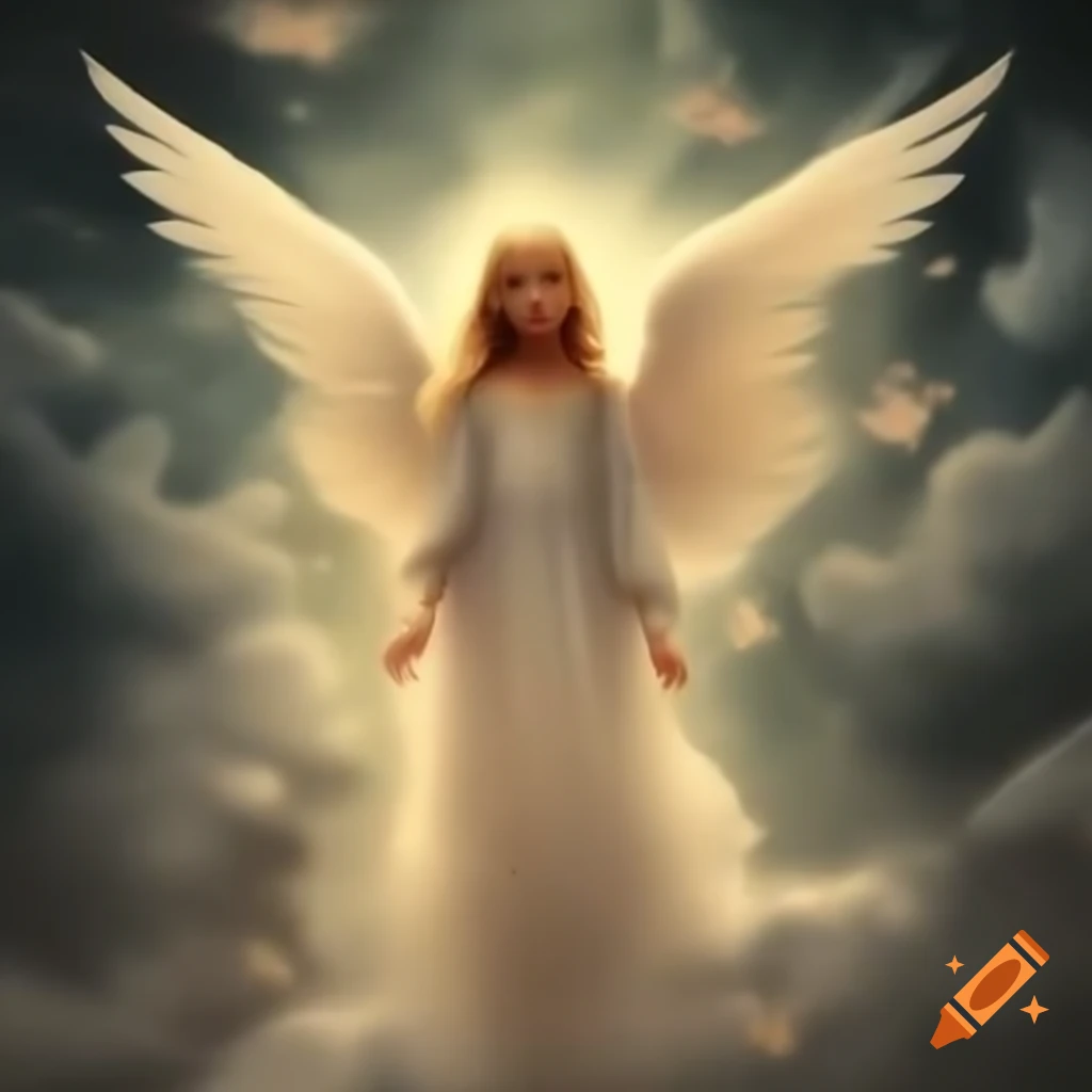 Angel figure in a serene pose
