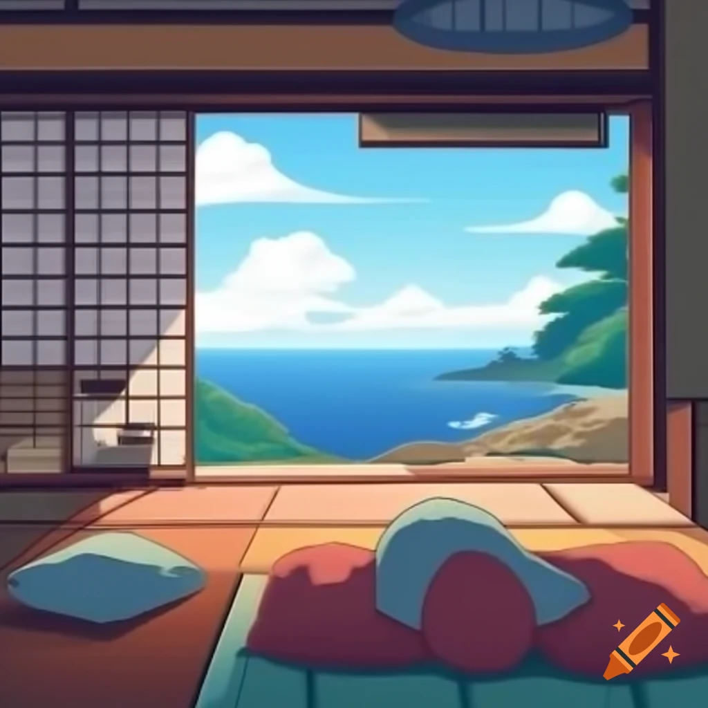 Japanese room with ocean view