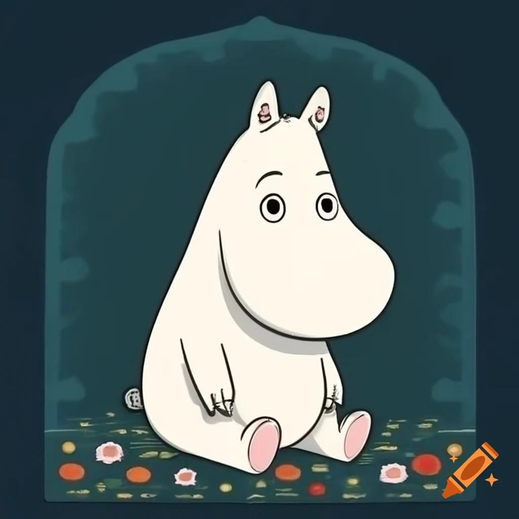Illustration of an Ottoman-themed Moomin character