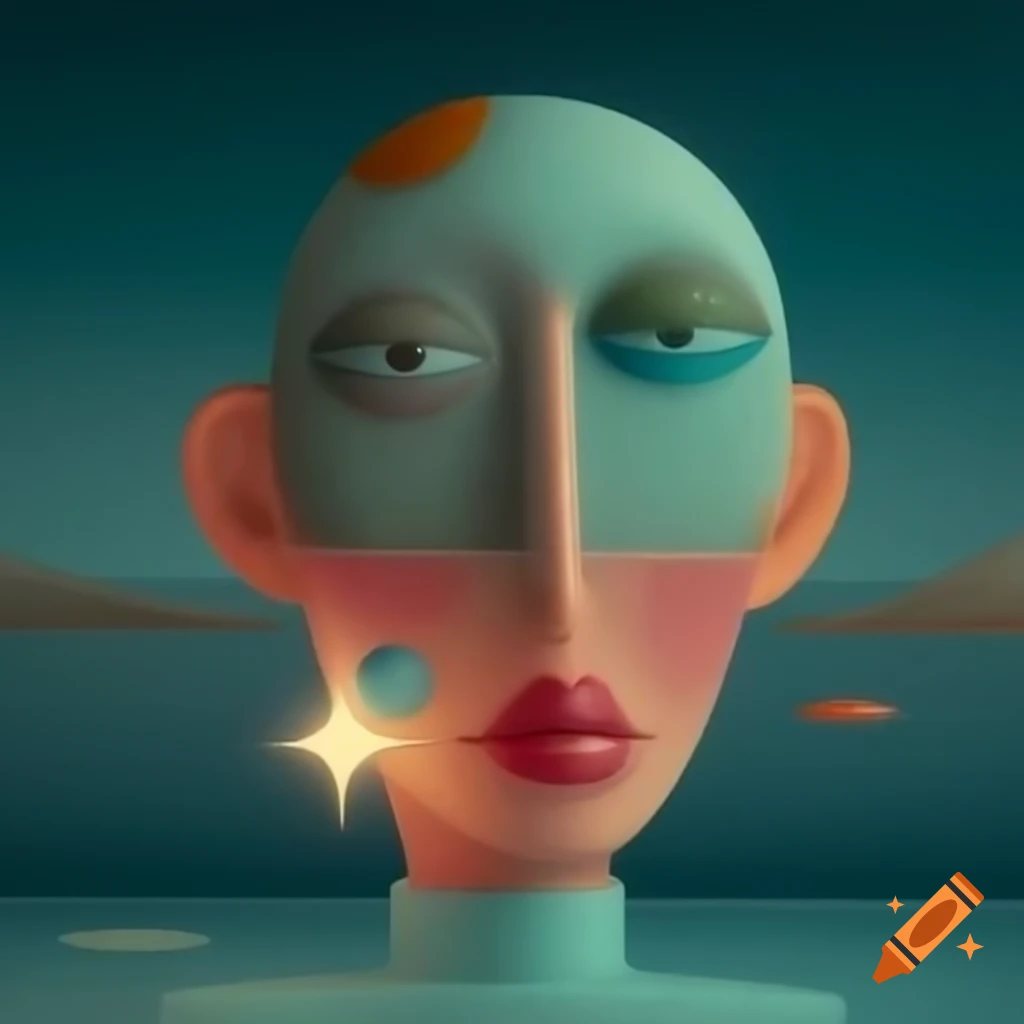 Surrealist artwork with dreamlike elements