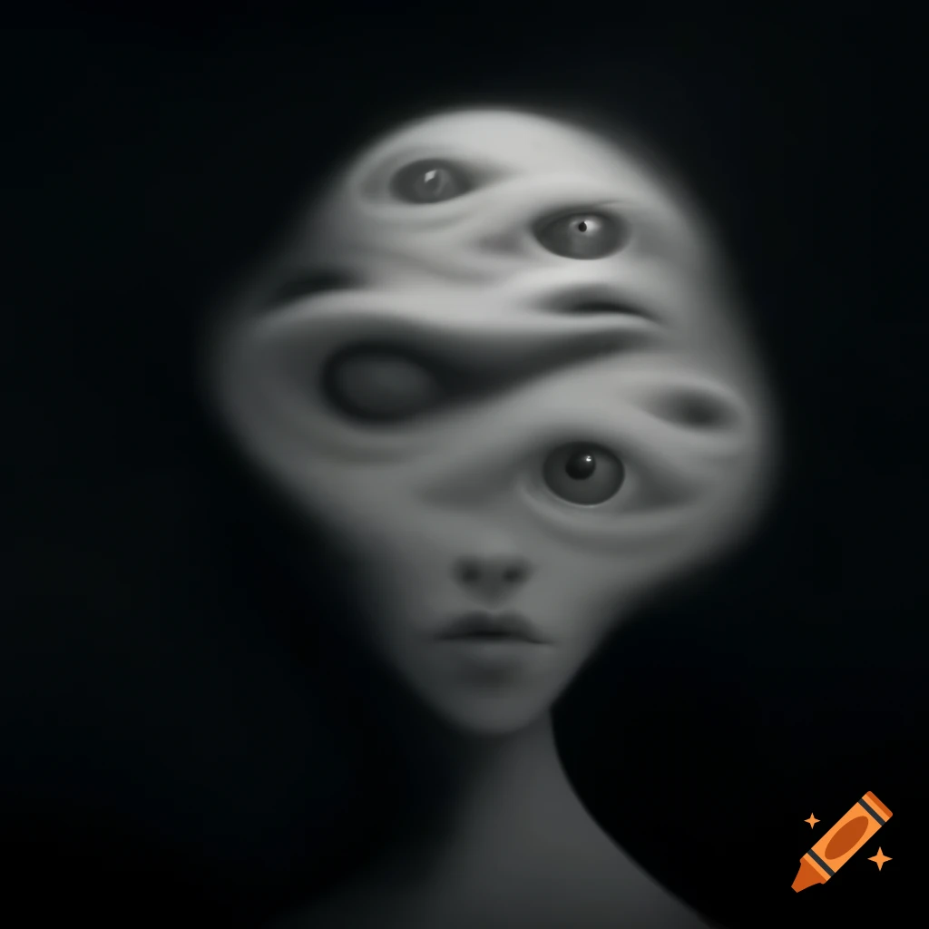 Surrealist monochrome artwork