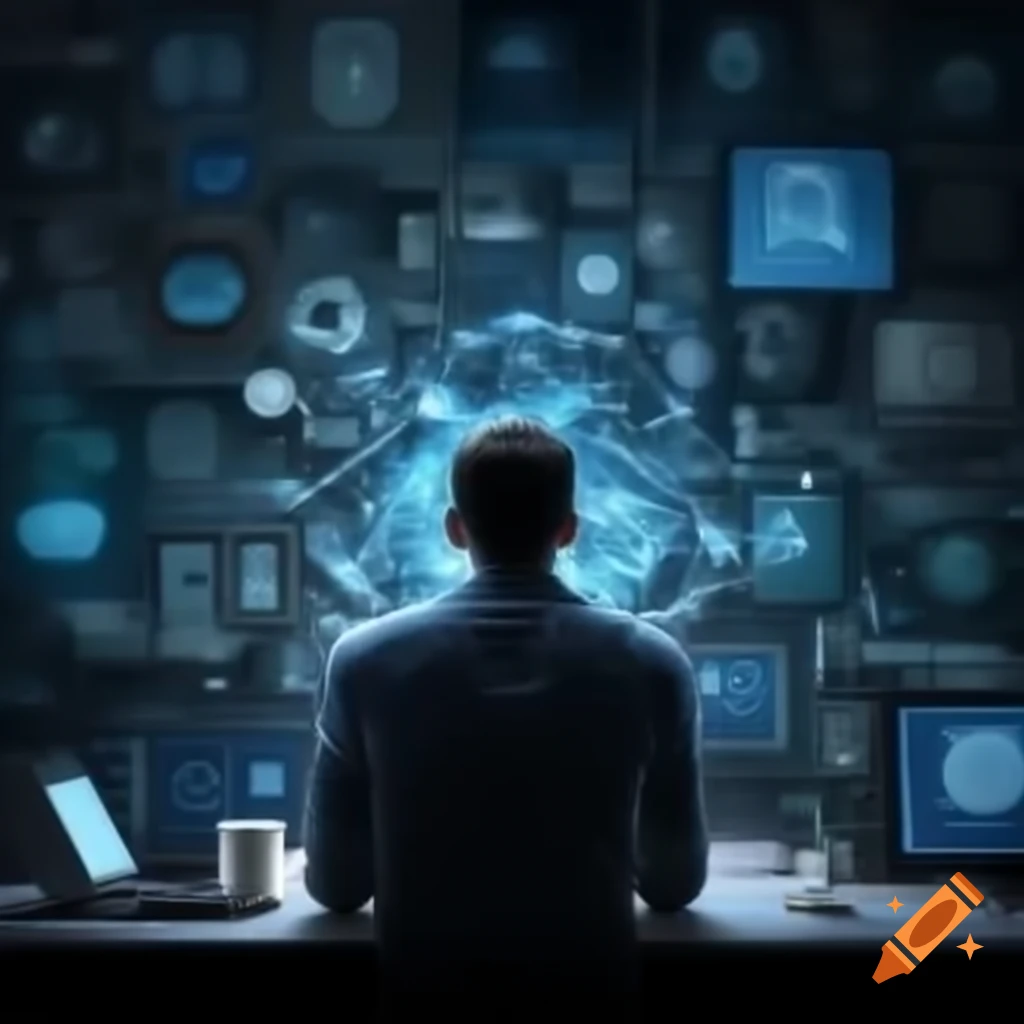 Person working on internet technology