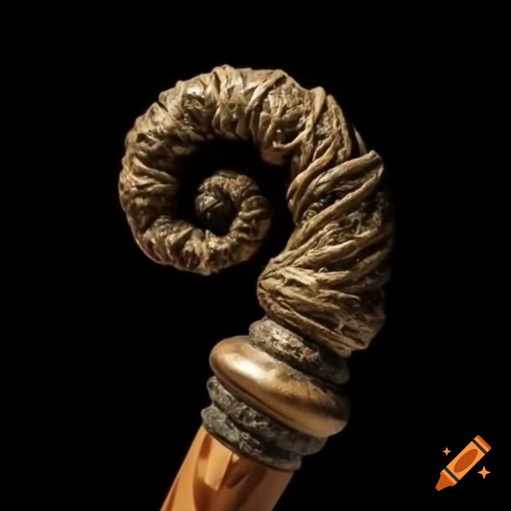 Intricate design of a magical wand