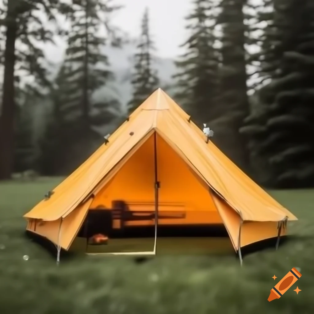 A wet tent, possibly from rain or moisture