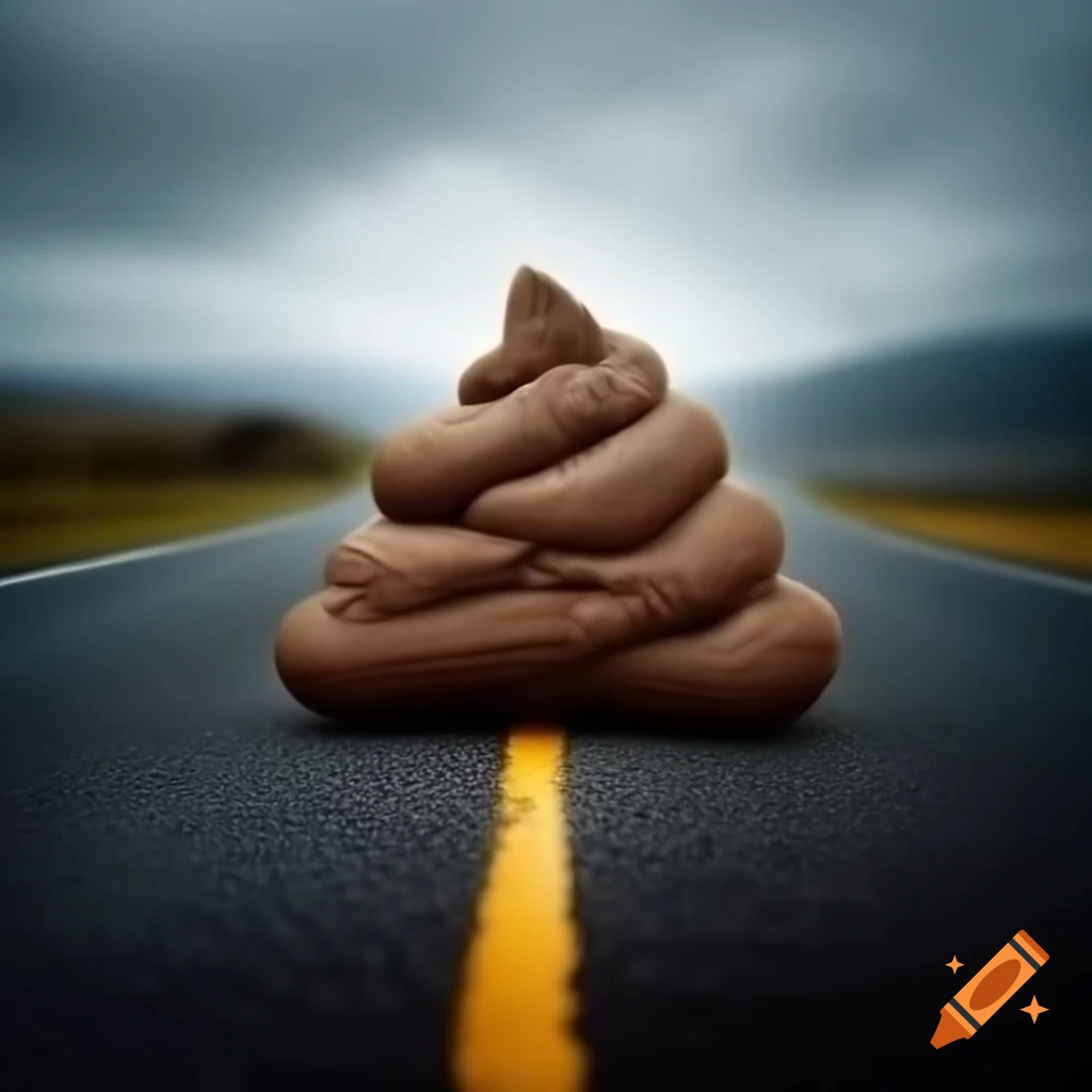 Animal waste on the road