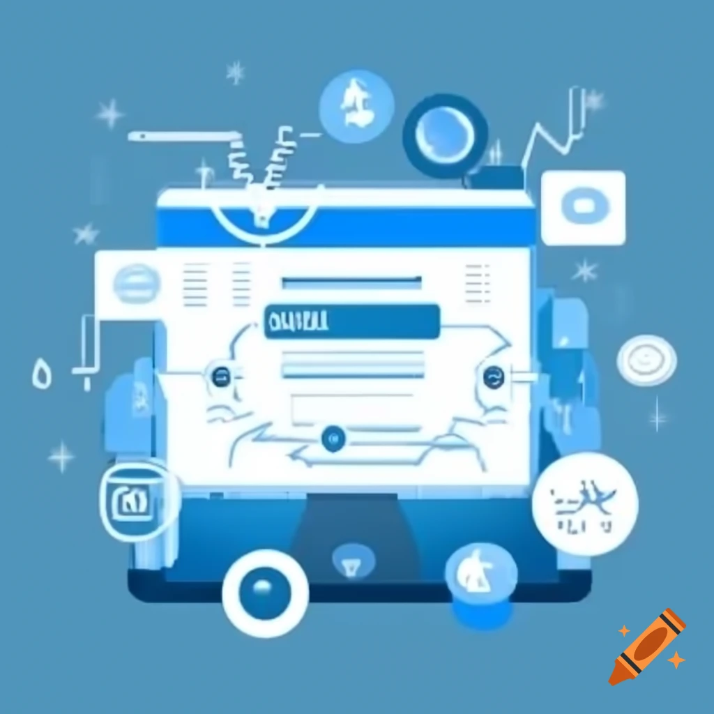 Vector illustration of AI-powered application with web browser and app interface