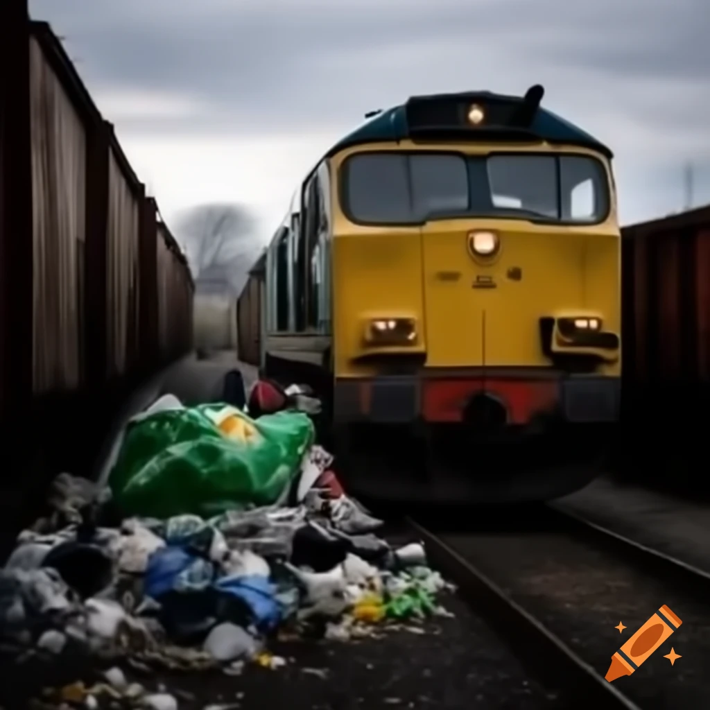 Garbage train transporting waste