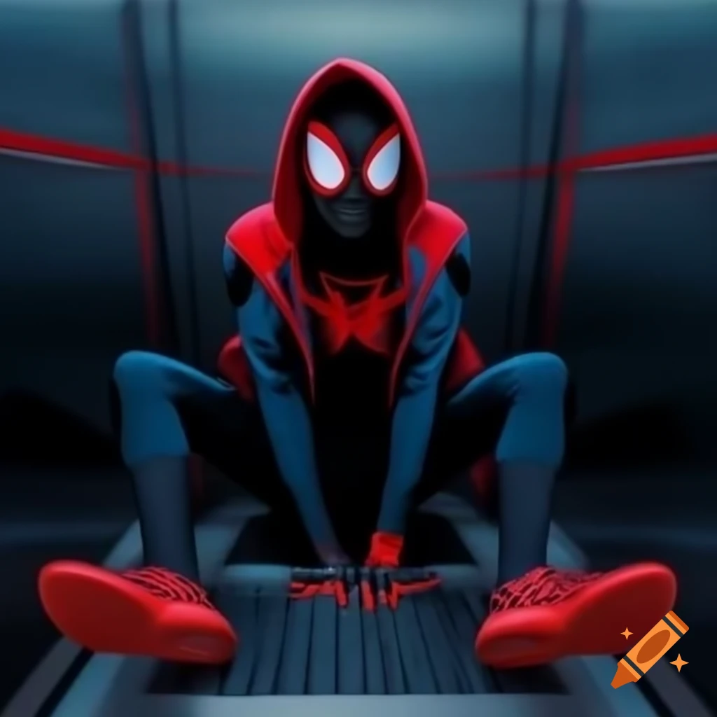 Miles Morales trapped in an elevator