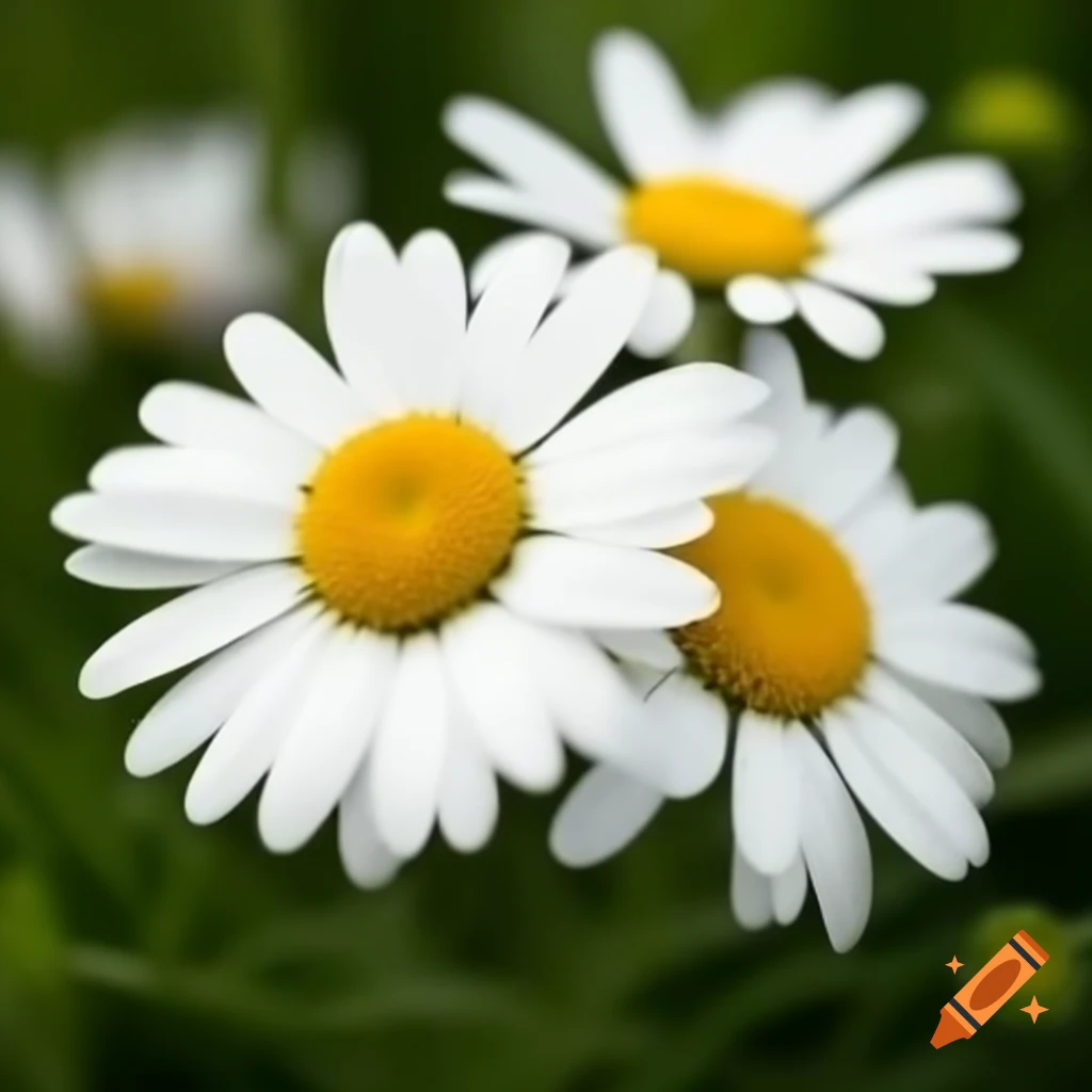 Field of daisies in bloom