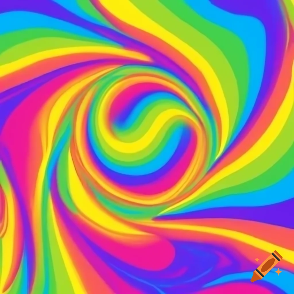 Abstract swirl in red yellow and teal colors on craiyon